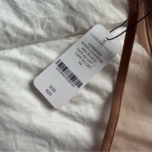 Understance sheer coverage bra lace cafe brown 42d nwt - Picture 2 of 4